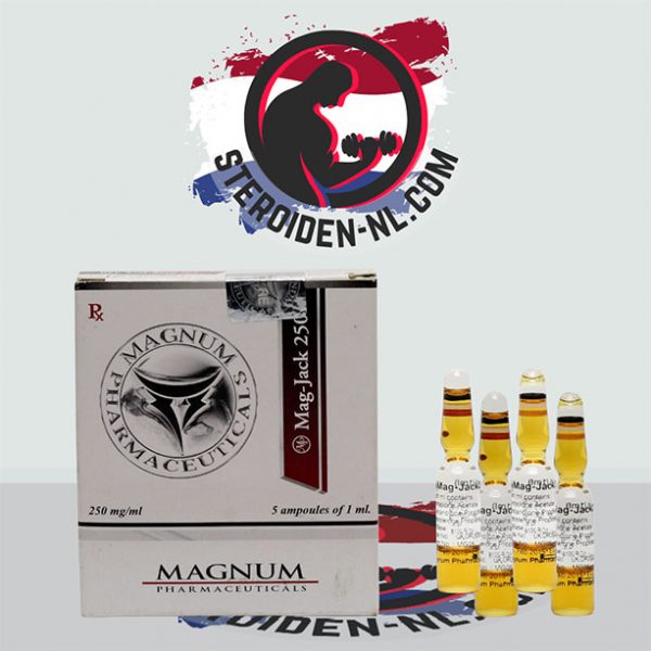 Alt text: MAGNUM MAG-JACK 250 5 ampoules kopen online in Nederland - steroiden-nl.net